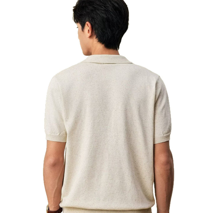 Japanese-style Retro Mens Knitted T-shirt Top