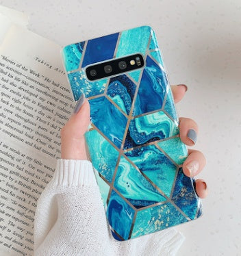 Retro geometric marble mobile phone case