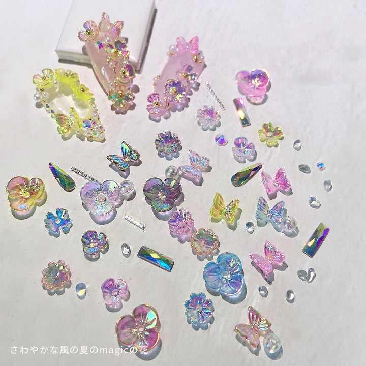 Flower Butterfly Nail