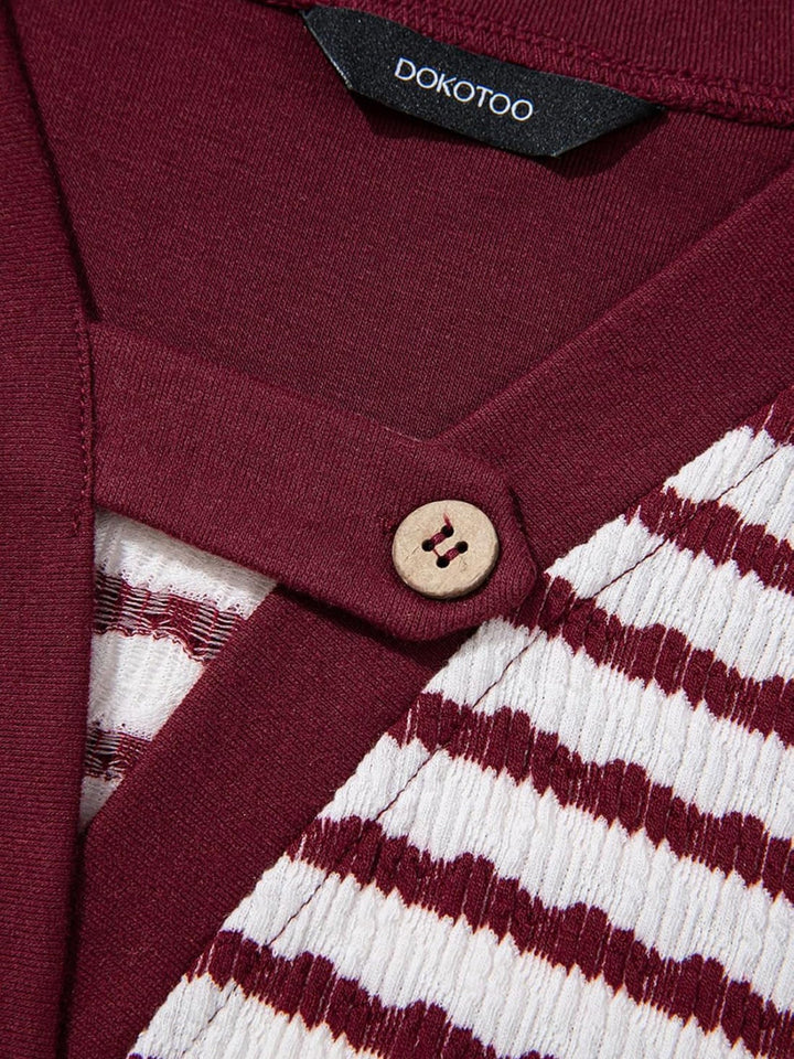 Striped Short Sleeve Casual T-Shirt