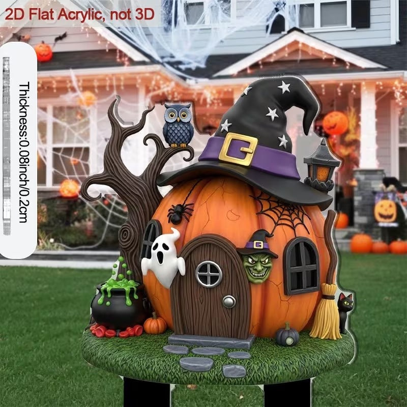 Acrylic Halloween Garden Decoration Picks