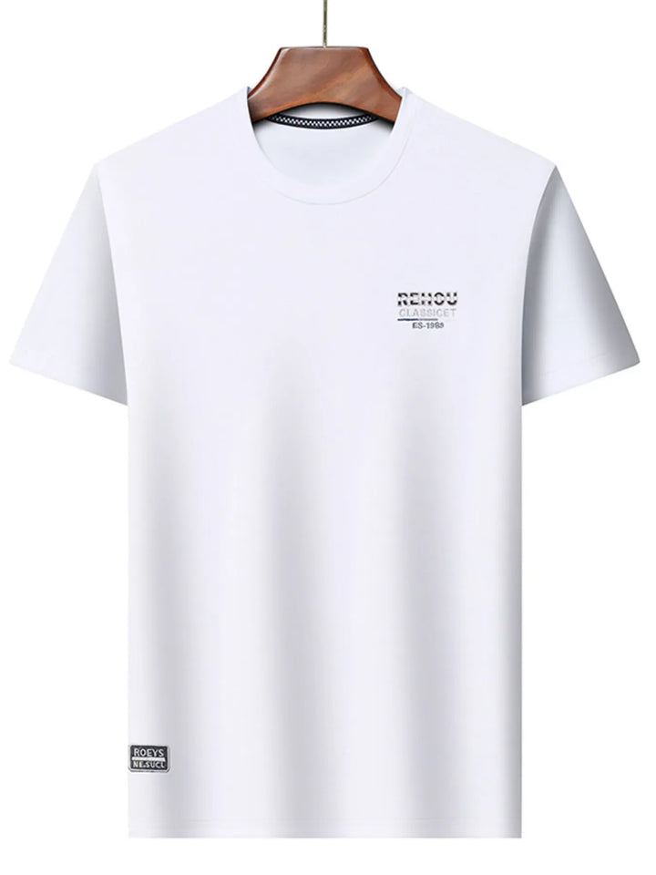 Men's Plus Size Round Neck Breathable Short Sleeve T-Shirt