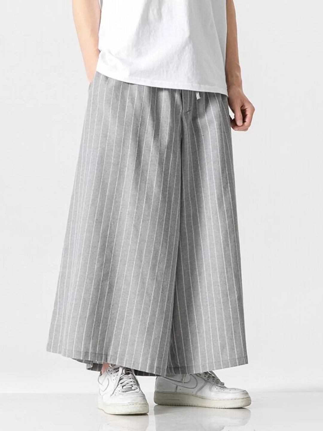 Men's Plus Size Wide Leg Casual Pants