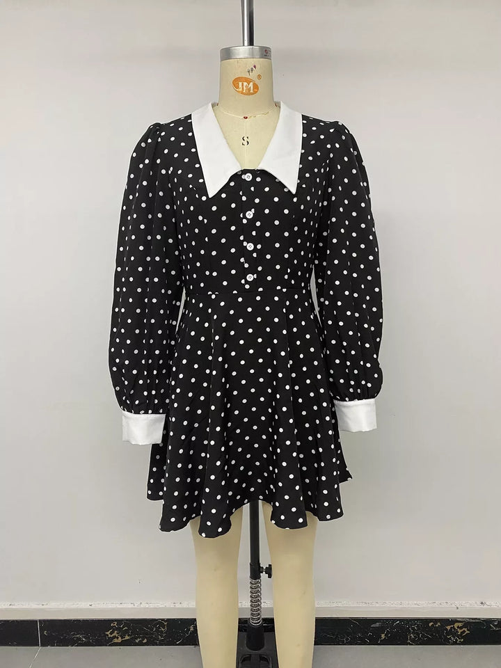 Polka Dot Peter Pan Collar Dress