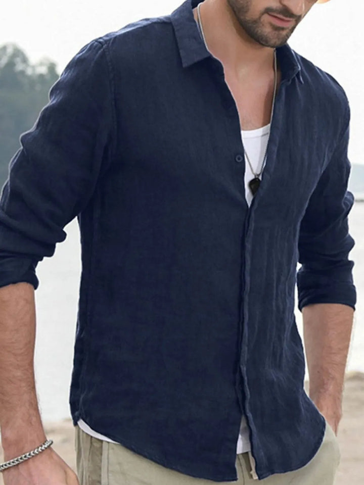 Men's Full Size Button Up Long Sleeve Shirt Plus Size