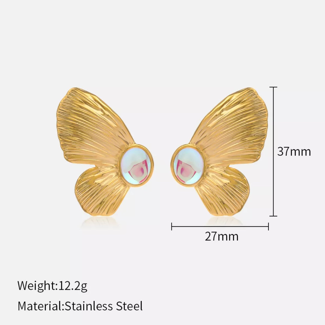18K Gold-Plated  Butterfly Wing Earrings