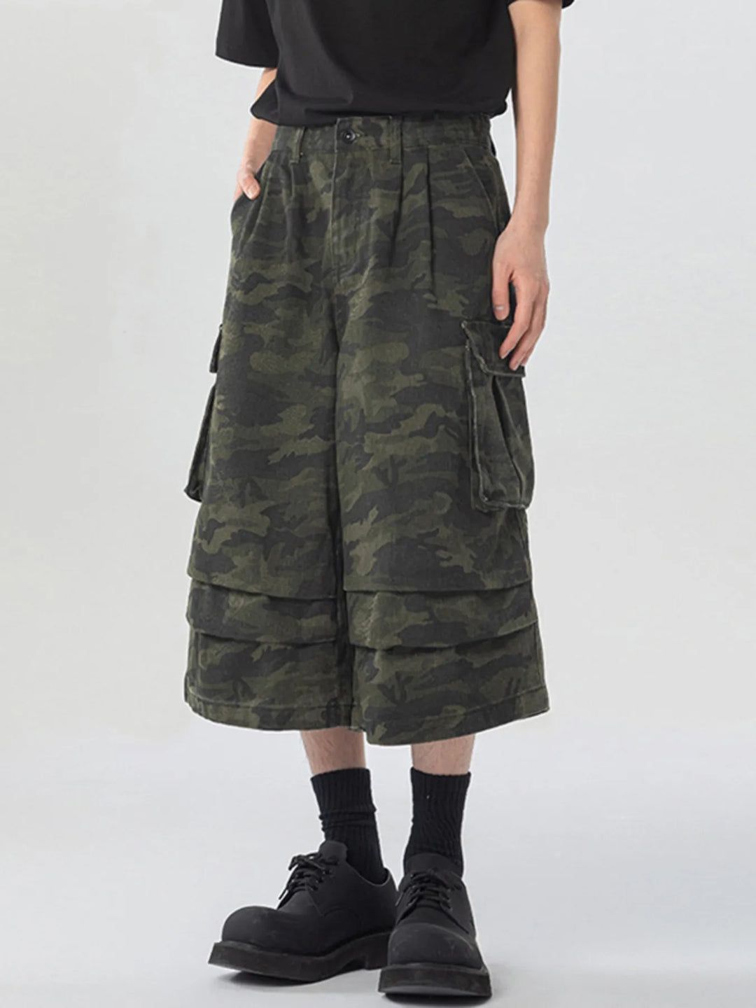Men's Urban Camo Wide Leg Cargo Pants