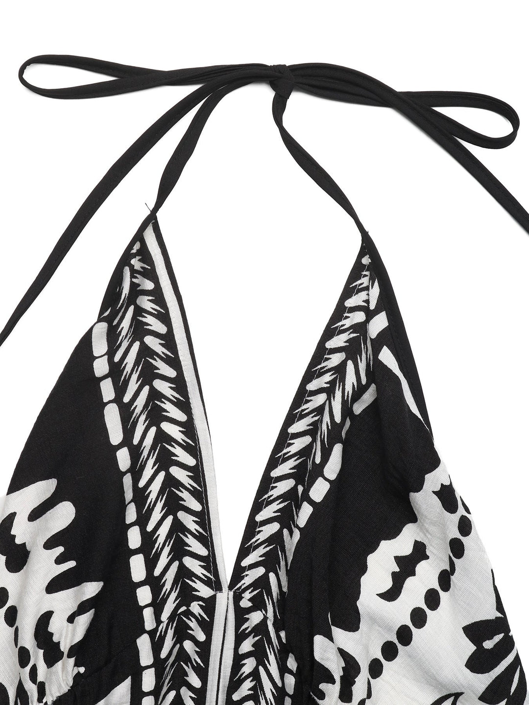Printed Halter Neck Maxi Dress