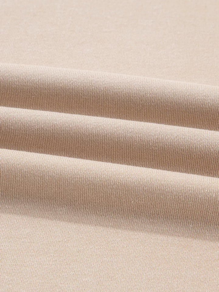 Solid Color Oversize Slit Sweatshirt and Ribbed Leggings 2pcs Set