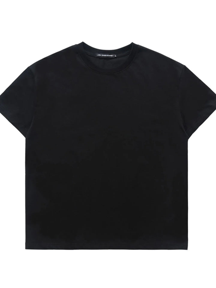 Men's Solid Color Round Neck T-Shirt