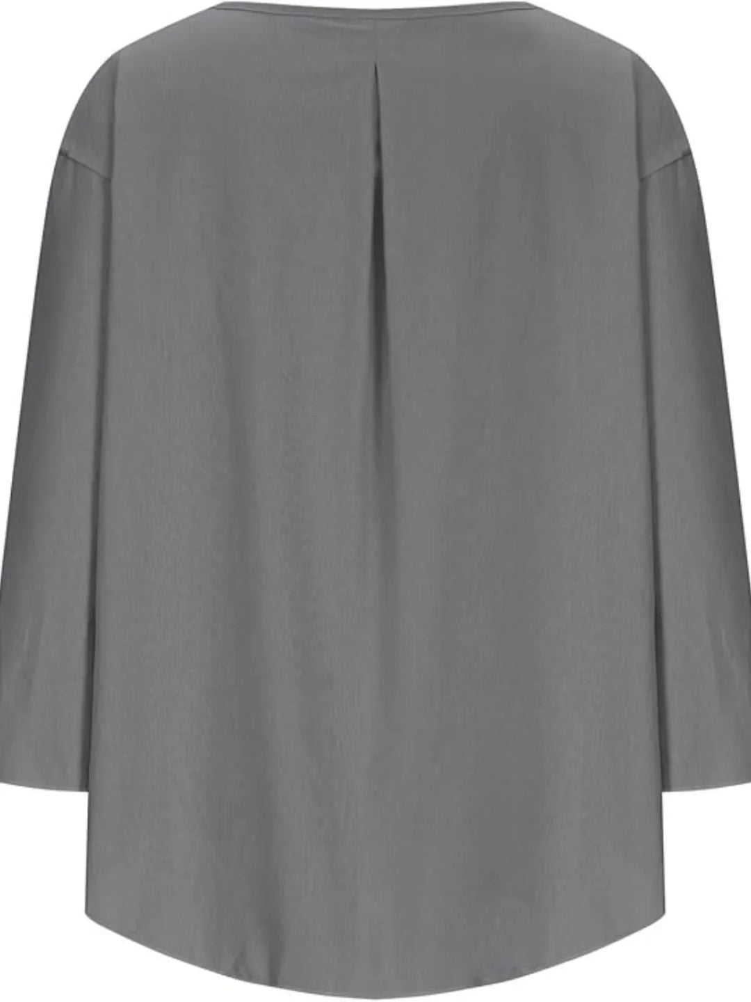 Full Size Round Neck Relaxed Fit Blouse Plus Size
