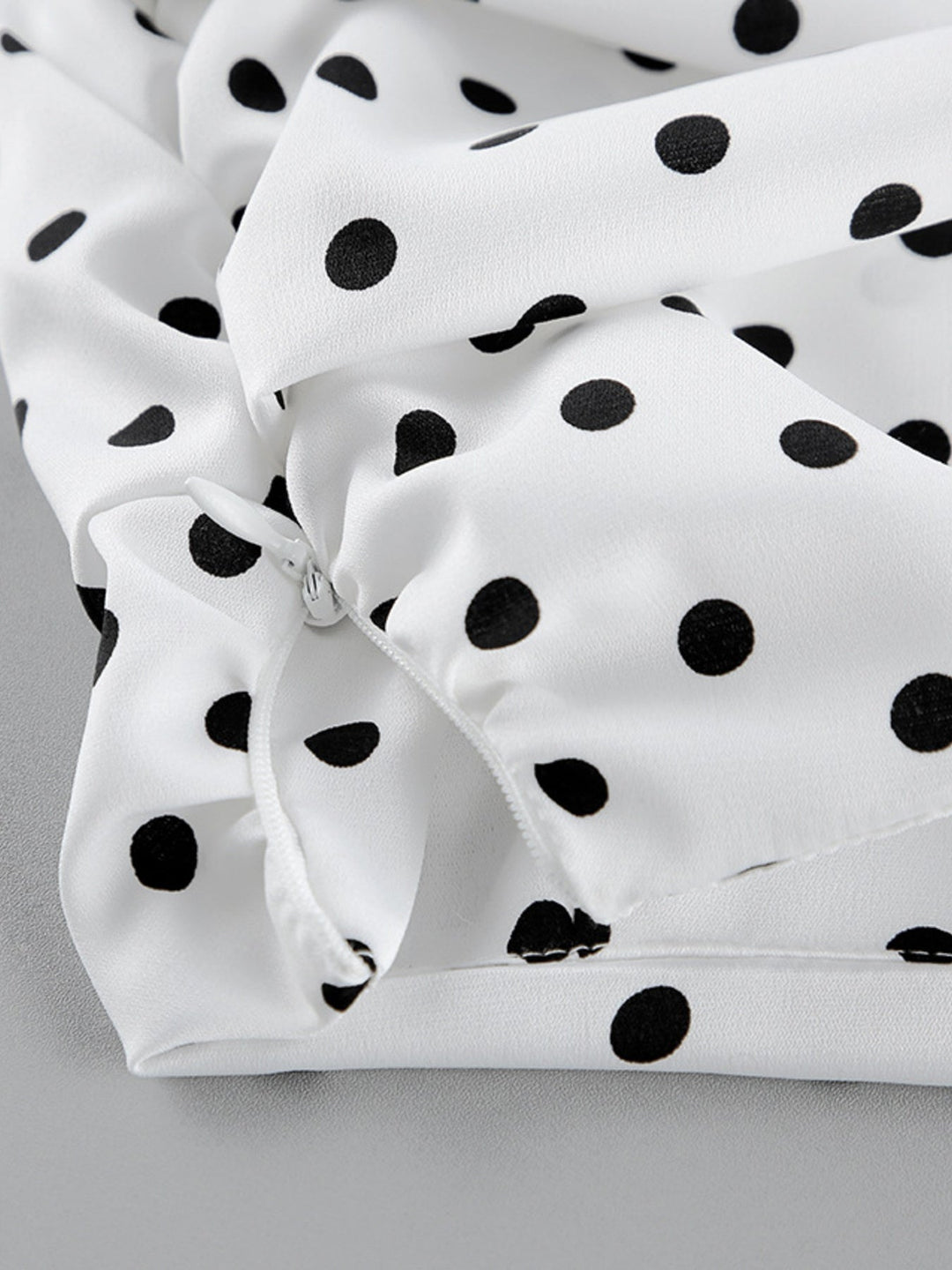 Polka Dot Ruffle Hem Maxi Skirt