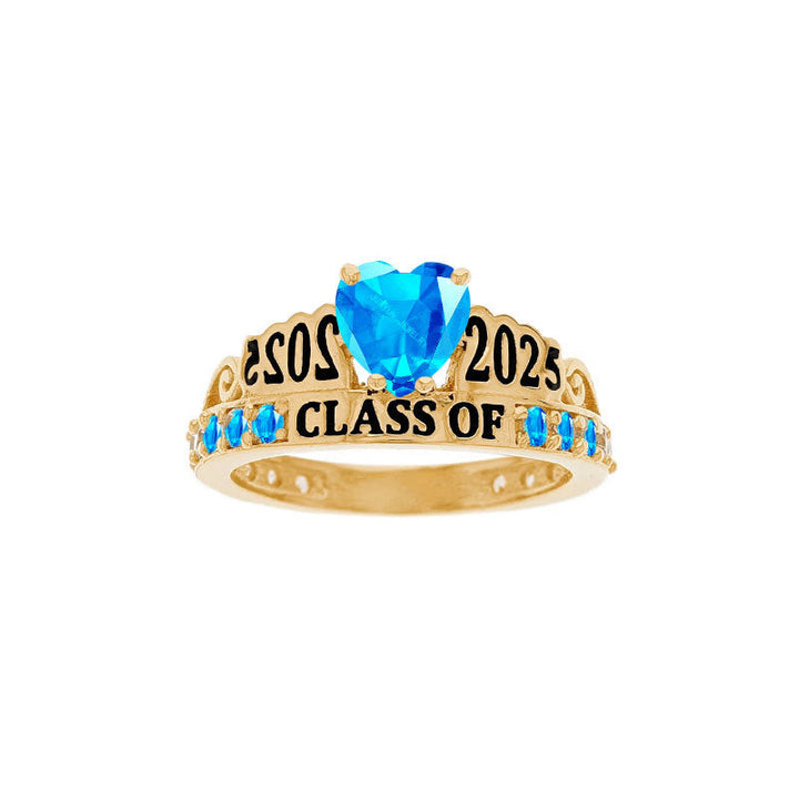 December Birthstone Graduation Commemorative Ring