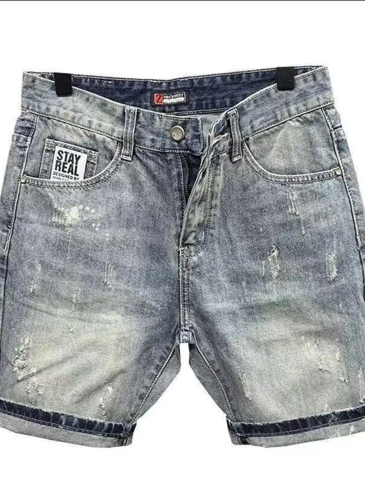 Men's Pocketed Denim Shorts