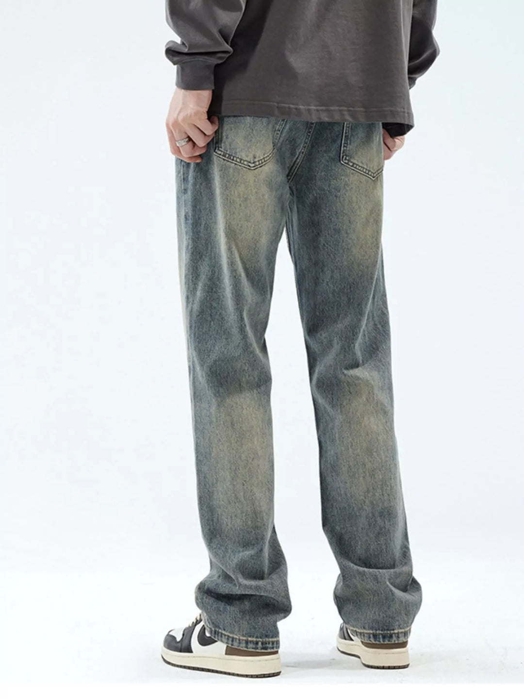 Men's Vintage Wash Loose Fit Jeans