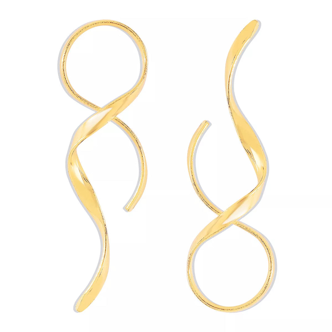Alloy Spiral Drop Earrings