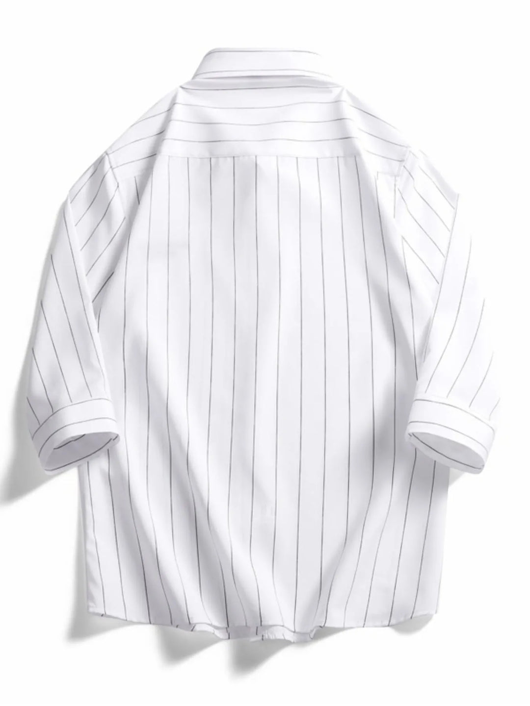 Men's Plus Size Striped Button-Down Casual Shirt