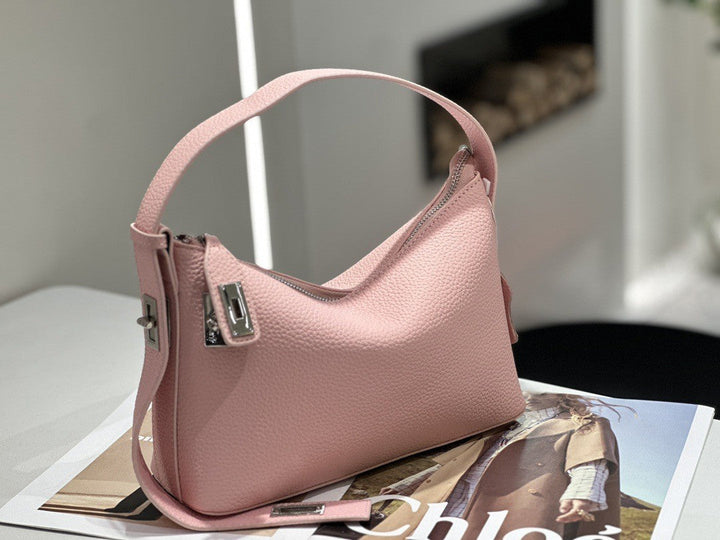 First-layer Cowhide Underarm Bag, New High-end Niche Design, Handbag, High-end Shoulder Pillow Bag
