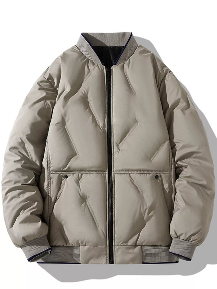 Men's Plus Size Padded Zip Up Bomber Jacket