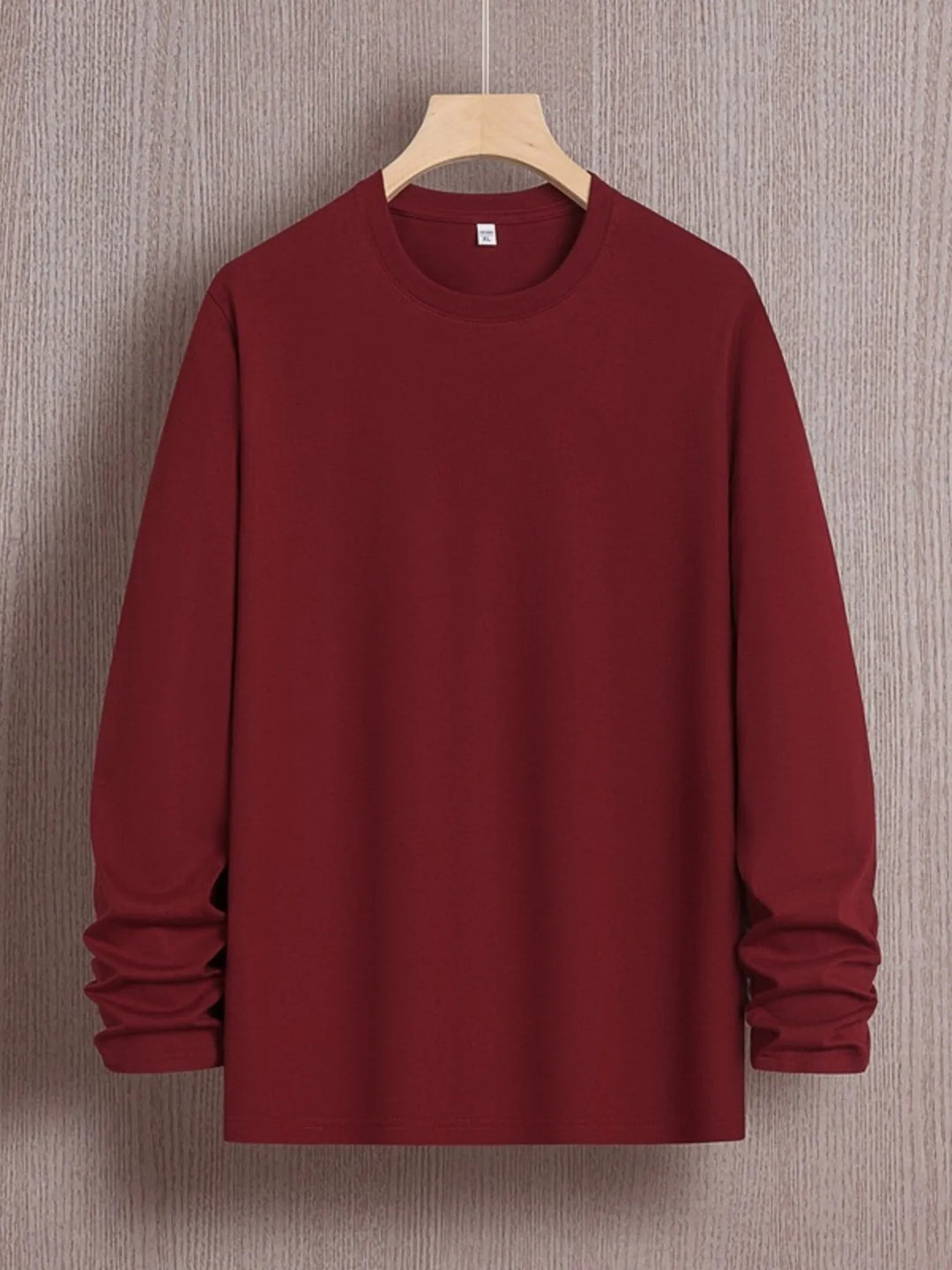 Men's Plus Size Round Neck Long Sleeve T-Shirt