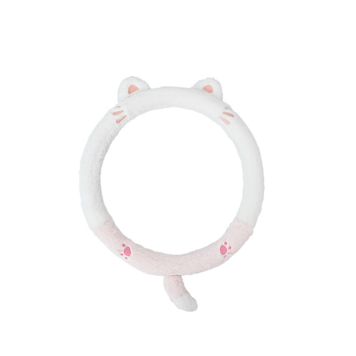 Autumn And Winter Car Steering Wheel Cover Plush Cartoon Thermal