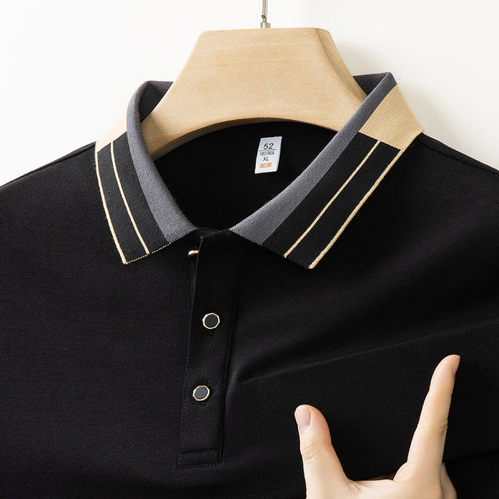 Men's Casual All-matching Summer Lapels Short Sleeve