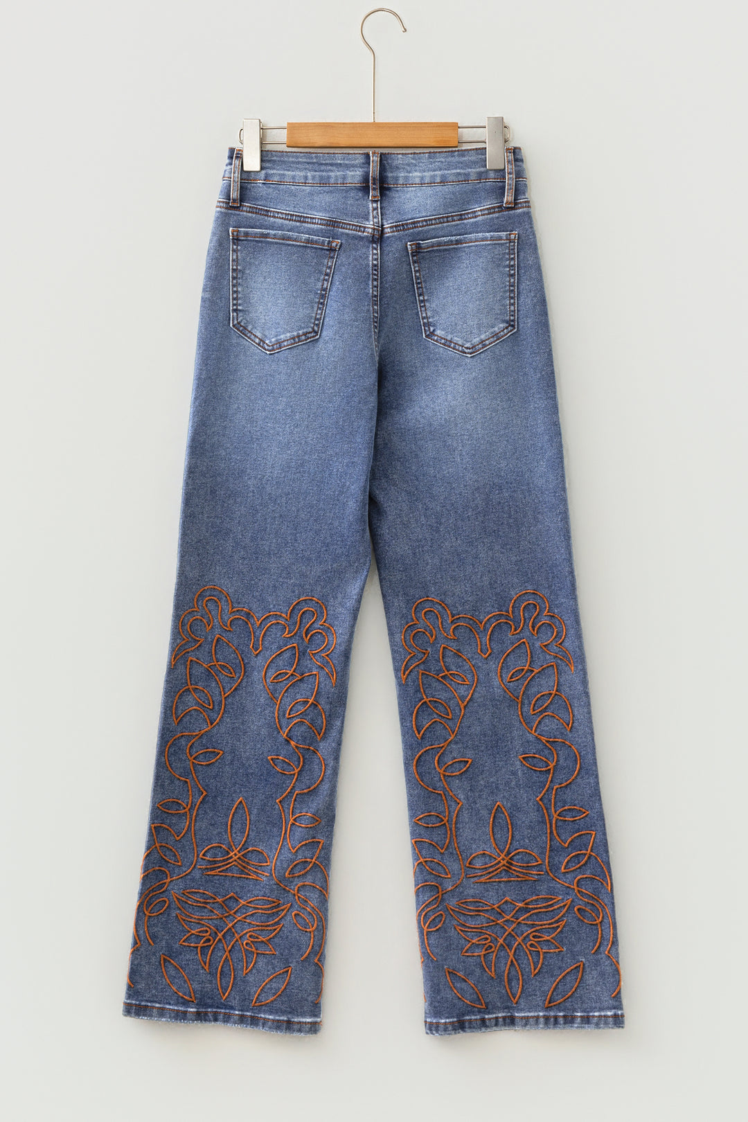 Ashleigh Blue Embroidered Flare Leg Jeans