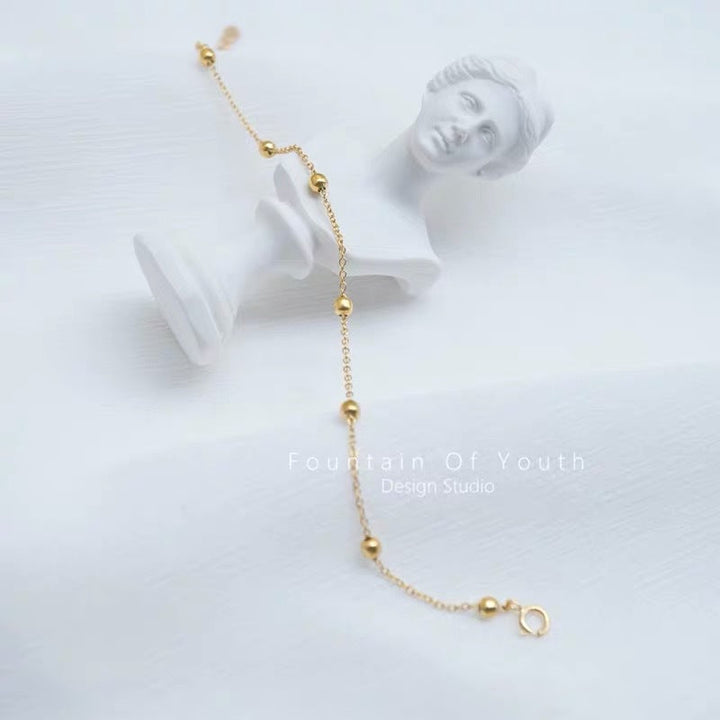 S925 Sterling Silver 14K Gold plated Minimalist Anklet For Women