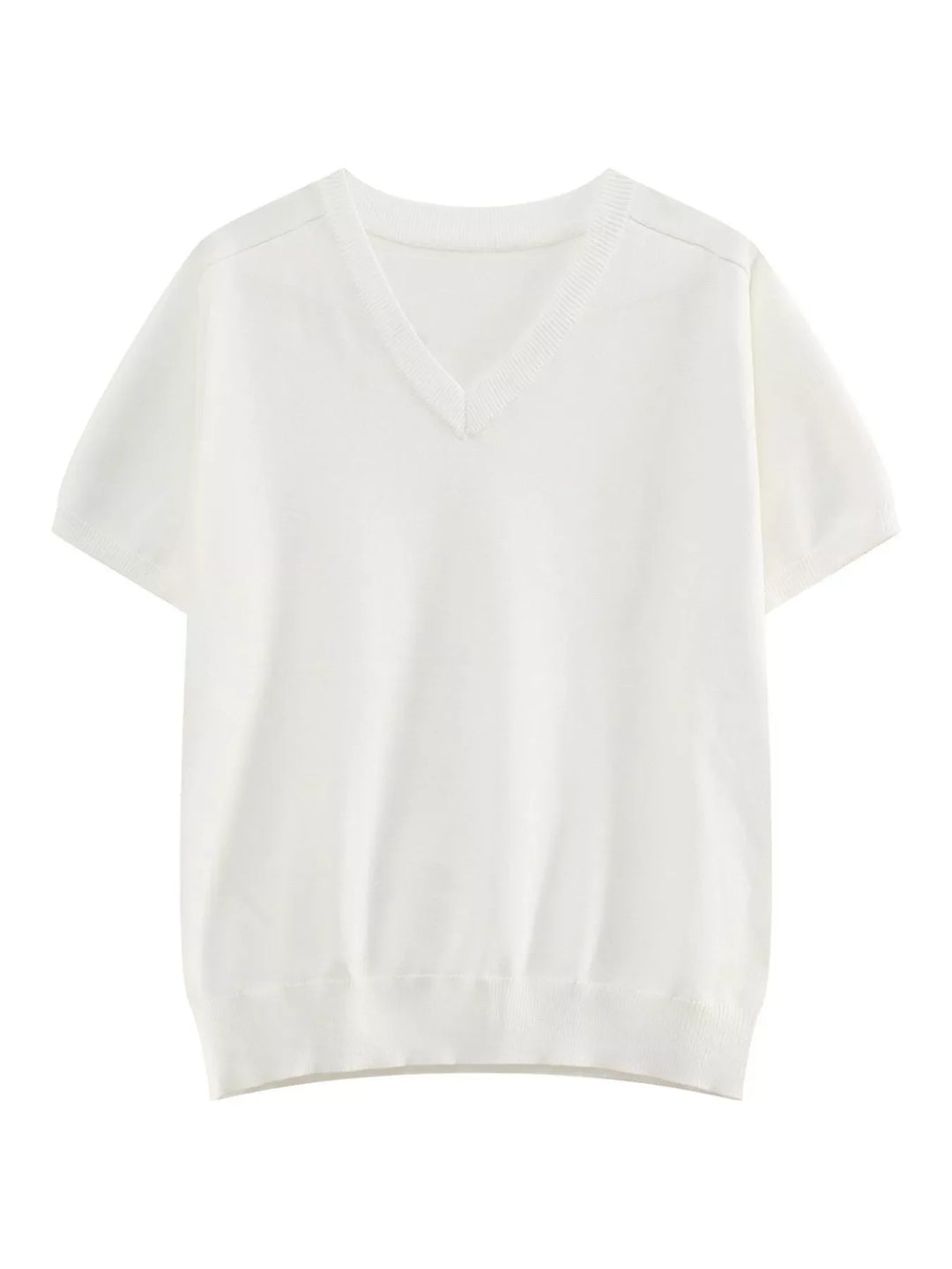 Men's V-Neck Short-Sleeve Knit T-Shirt