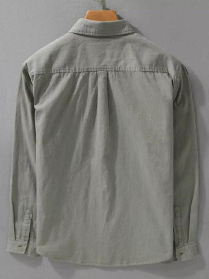 Men's Plus Size Button Up Long Sleeve Shirt