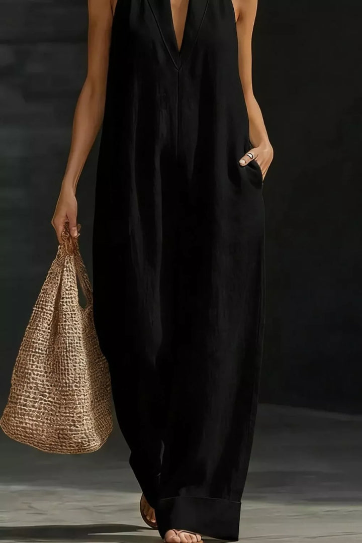 Sleeveless Wide Leg Jumpsuit