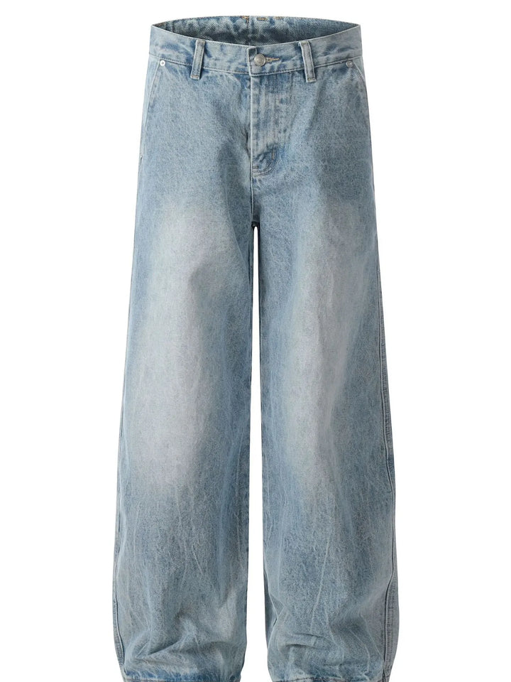 Men's Washed Wide Leg Baggy Jeans