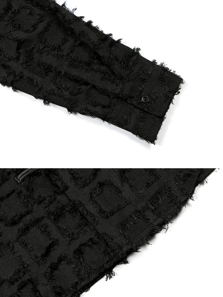 Men's Button Up Textured Oversized Shirt