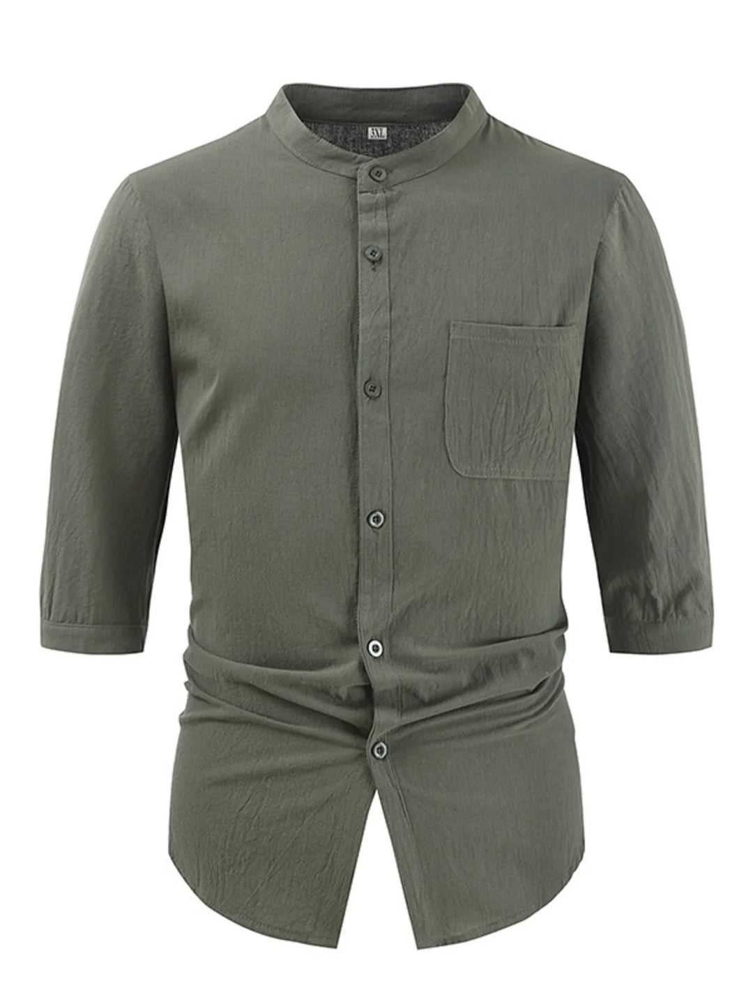 Men's Plus Size Button Down Half Sleeve Shirt