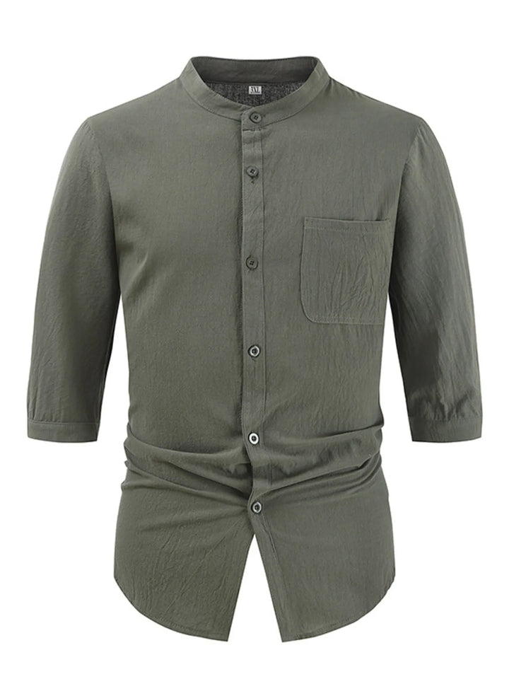 Men's Plus Size Button Down Half Sleeve Shirt