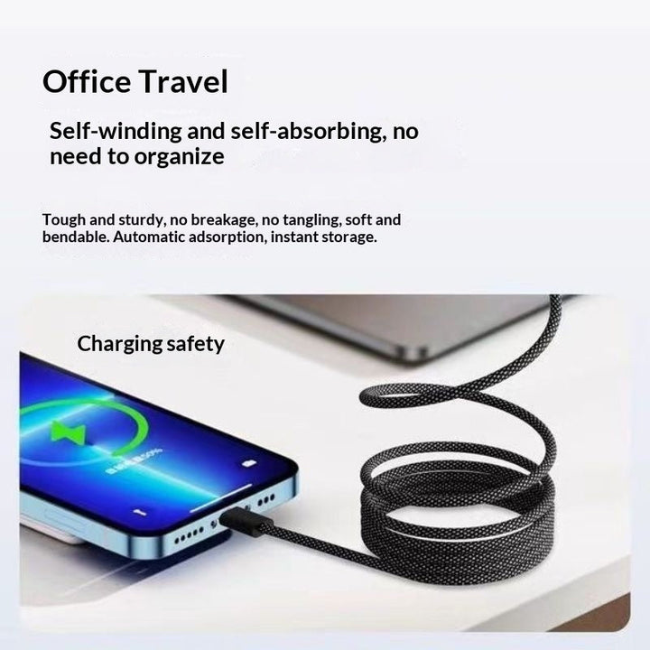 Magnetic Data Cable Organizer Fast-charging Cable Car Charging Cable
