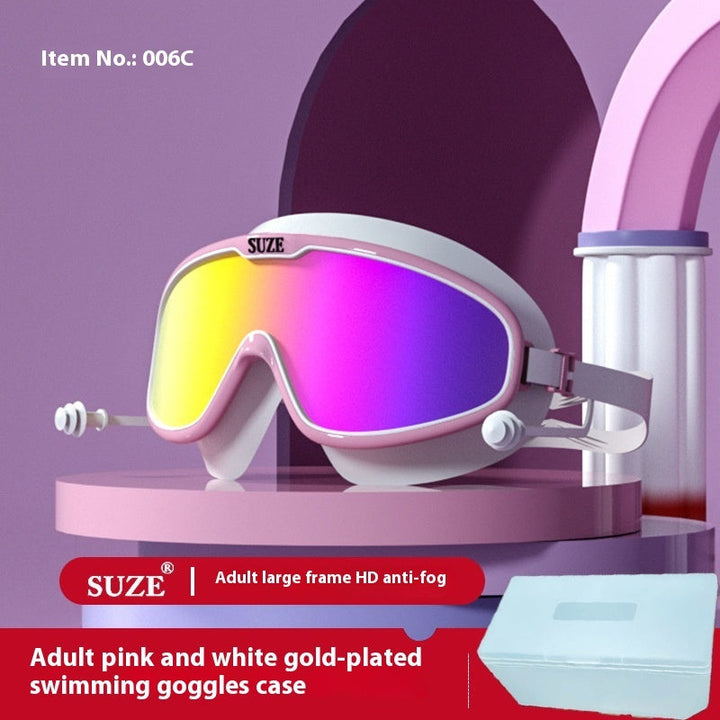 Anti-fog Waterproof Glasses Electroplating Swimming Goggles