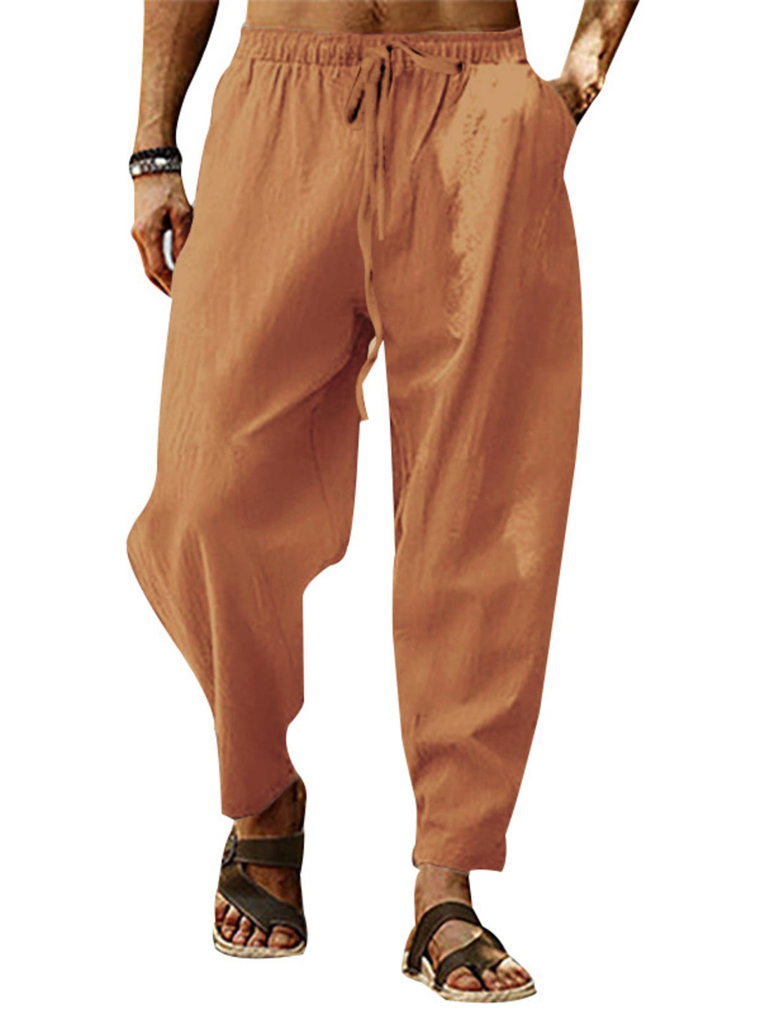 Men's Full Size Drawstring Wide Leg Pants Plus Size