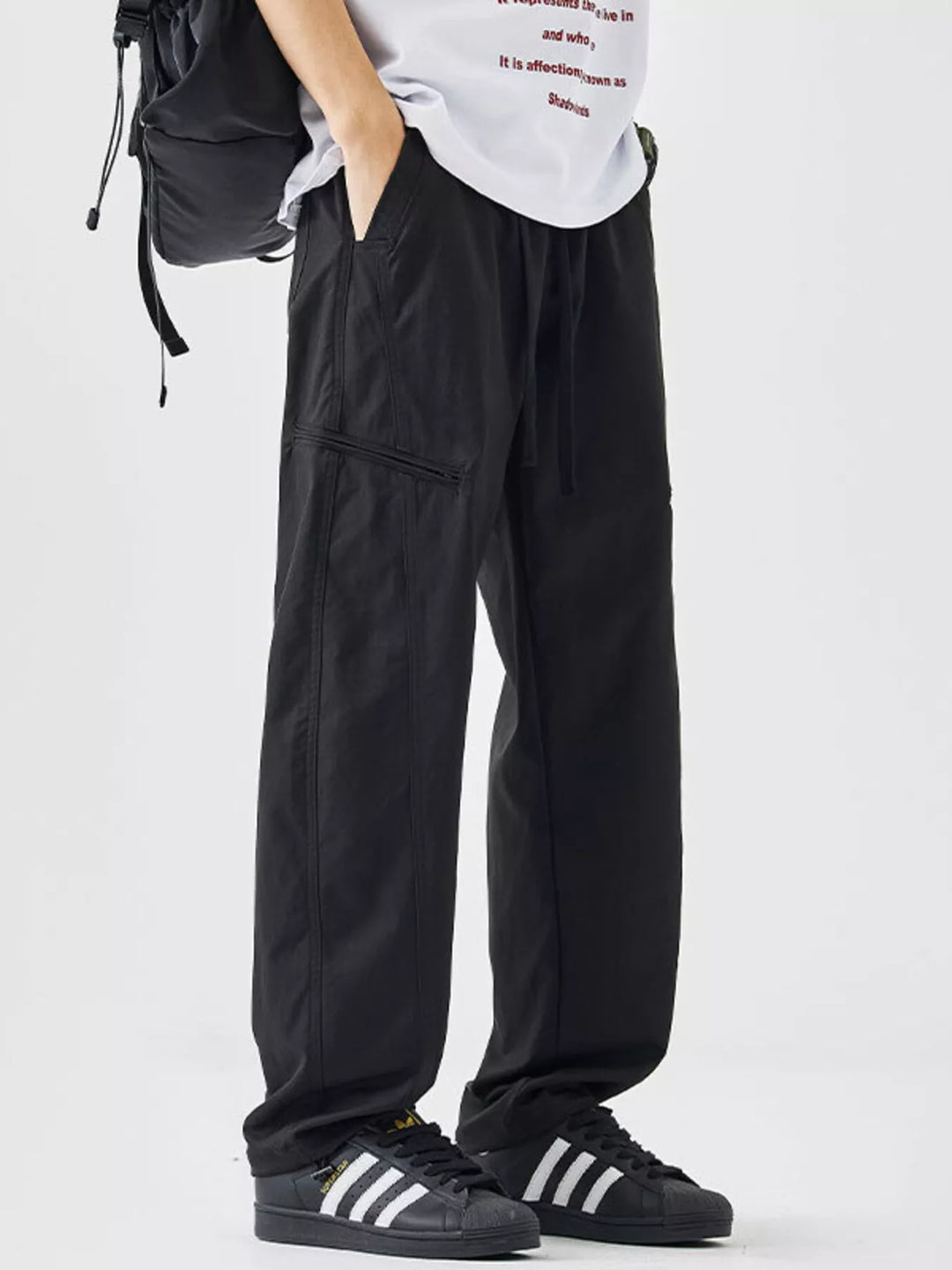 Men's Plus Size Wide Leg Pants