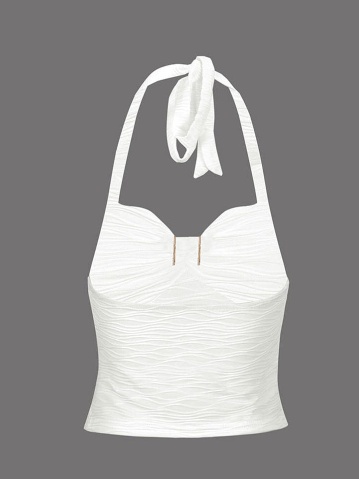 Ruched Halter Neck Cami