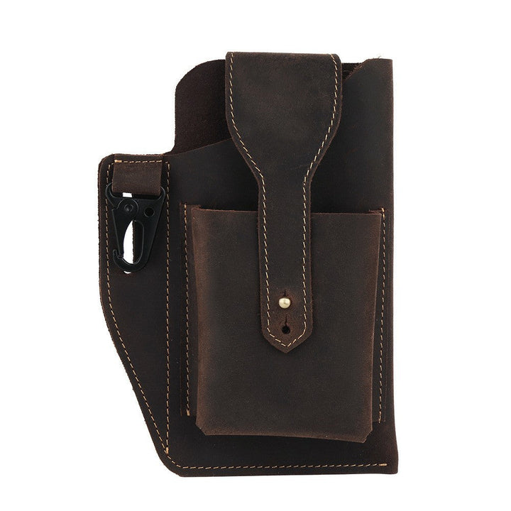 Men's Retro Leather Phone Hanging Belt Bag