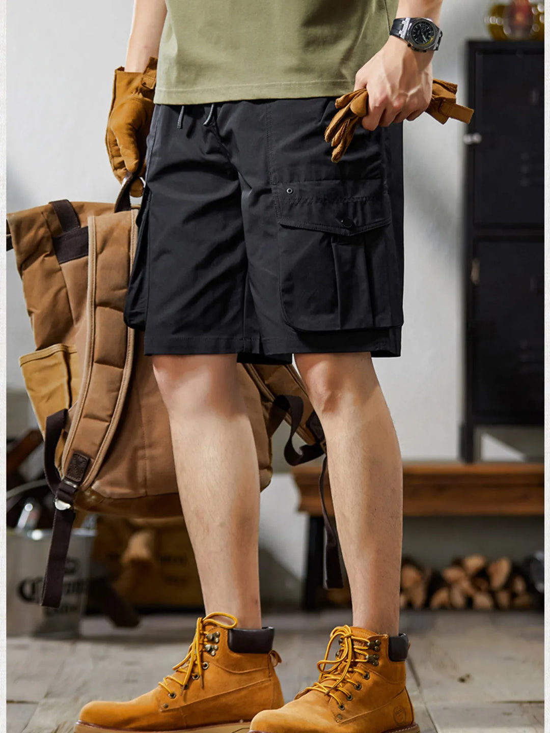 Men's Plus Size Loose Fit Cargo Shorts
