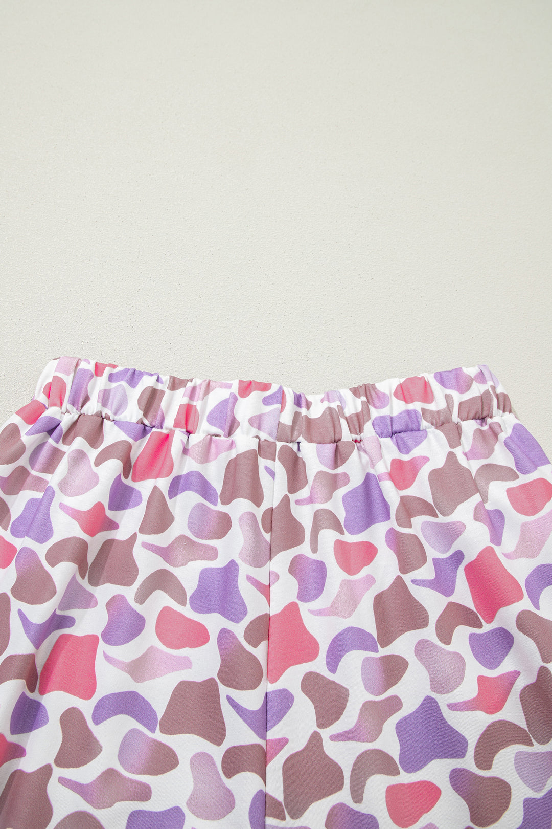 Medium Grey MAMA Letter Graphic Tee Camouflage Print Loose Pant Set