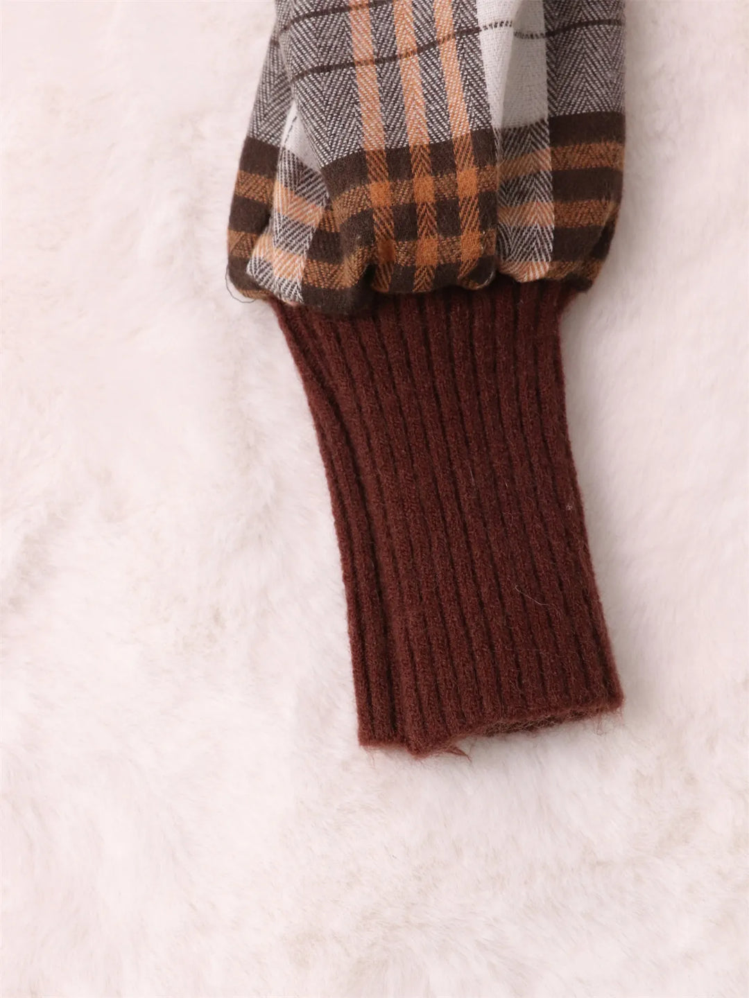 Plaid Long Sleeve Sweater Dress