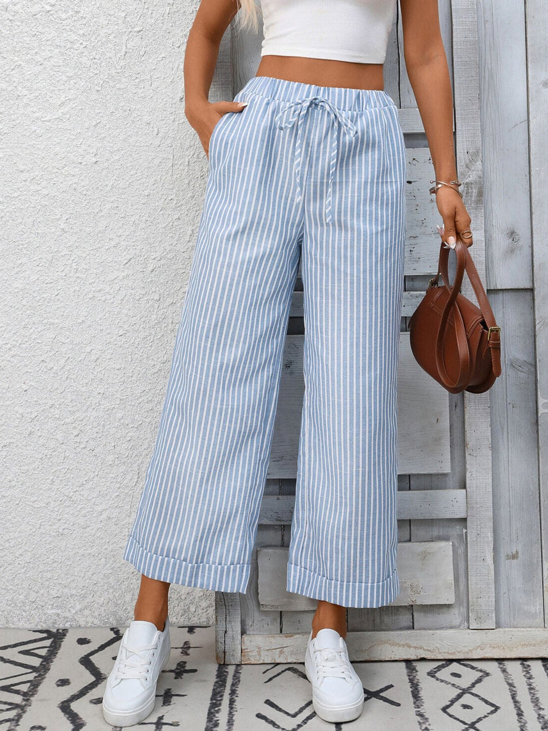 Striped Wide Leg Pants