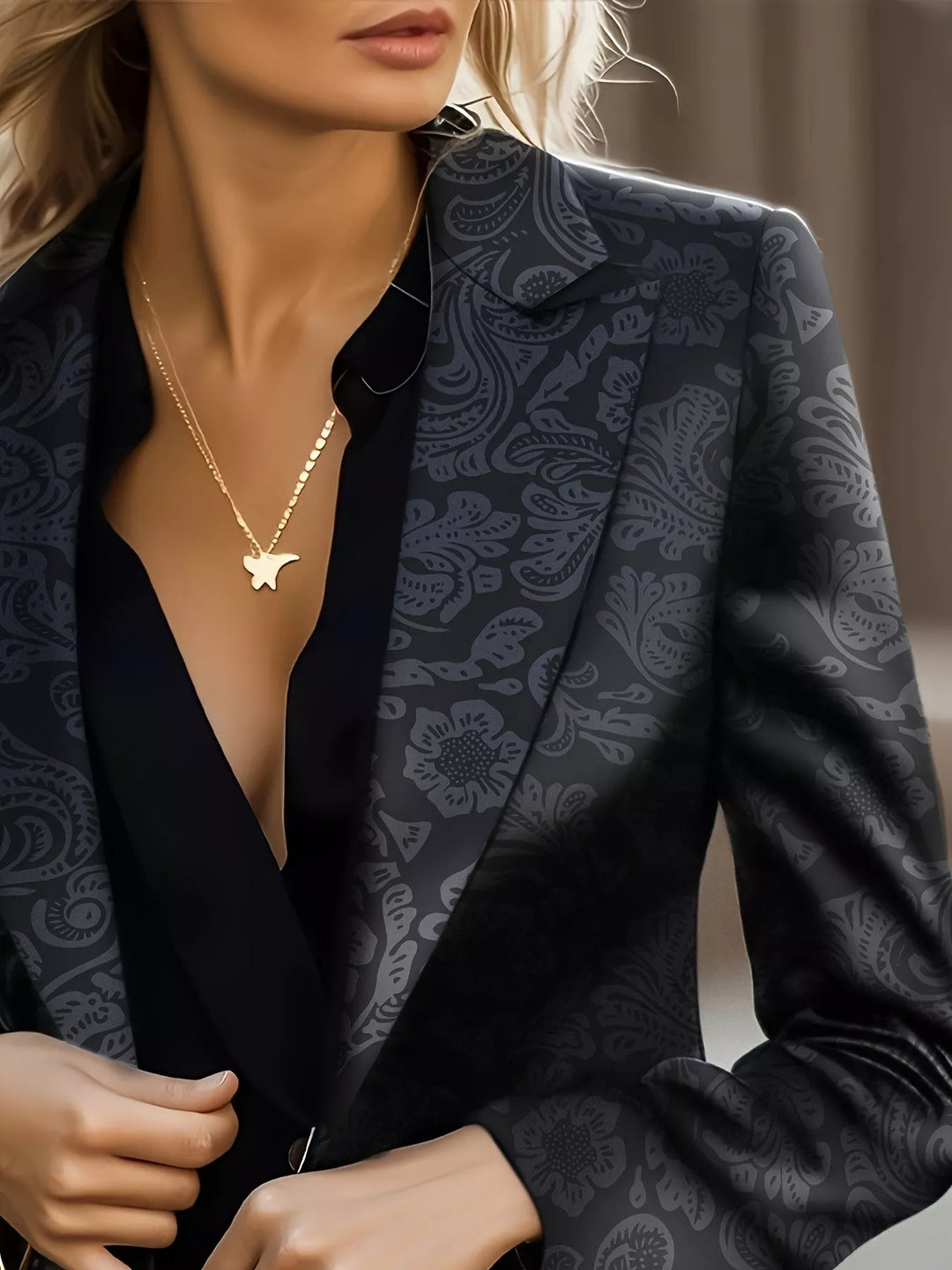 Lapel Collar Slim Fit Blazer