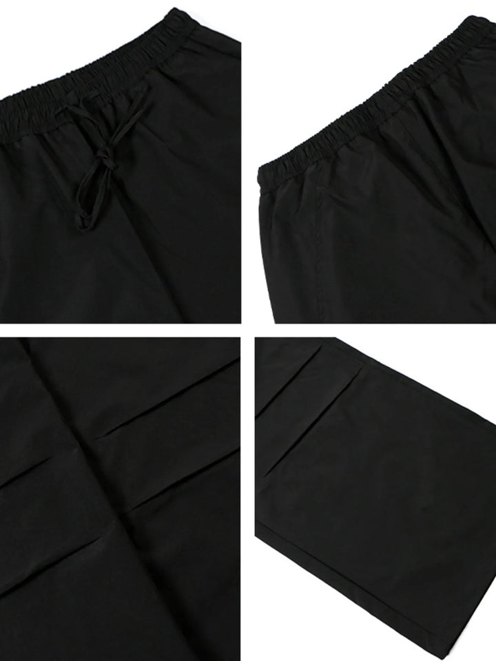 Men's Drawstring Wide Leg Cargo Pants