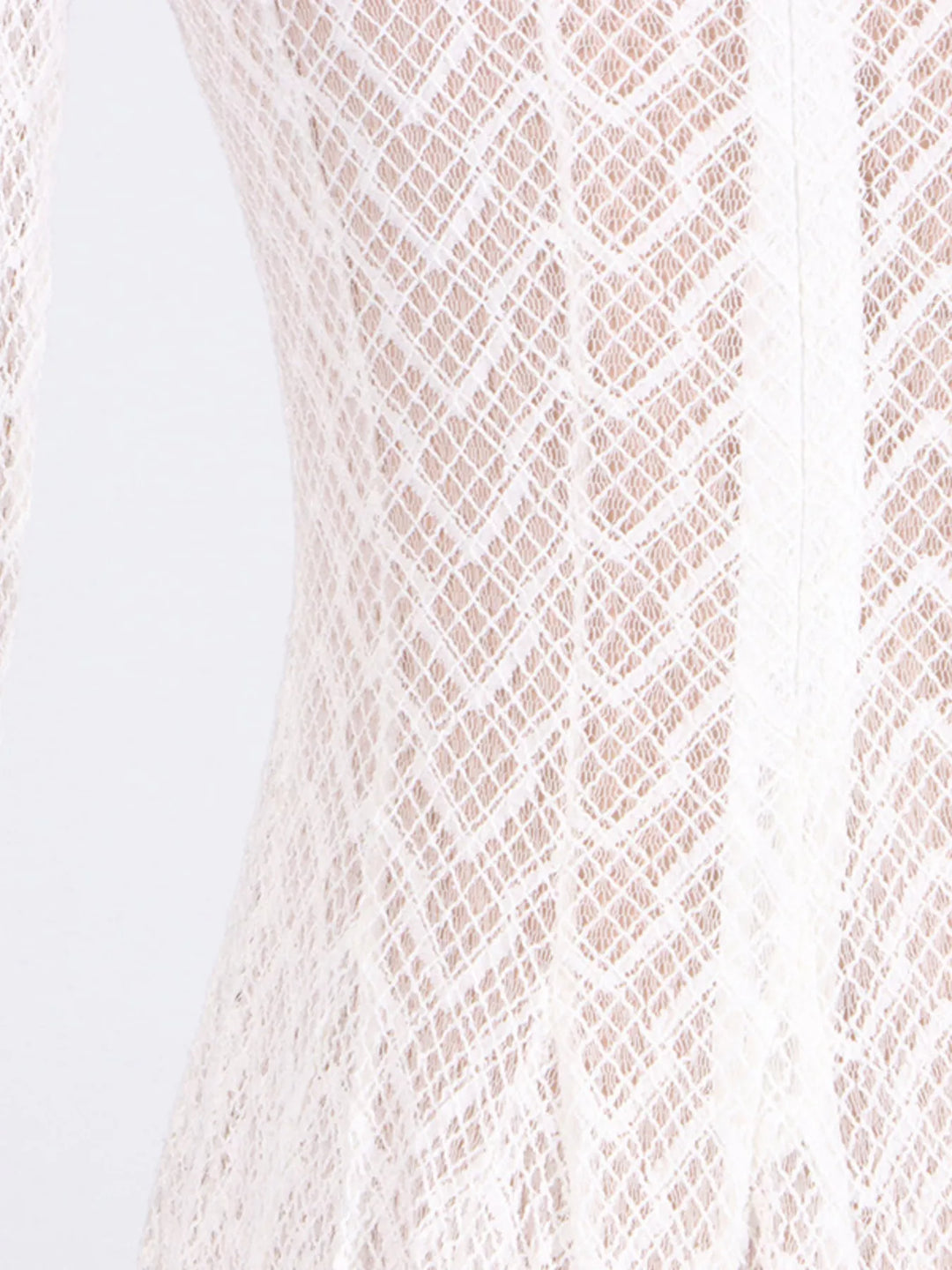 Lace Mock Neck Long Sleeve Maxi Dress