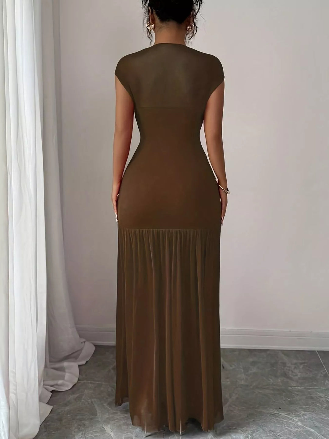 Ruched Bodycon Maxi Dress