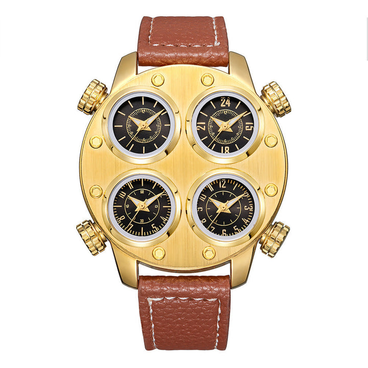 Mens Large-dial Quartz Watch